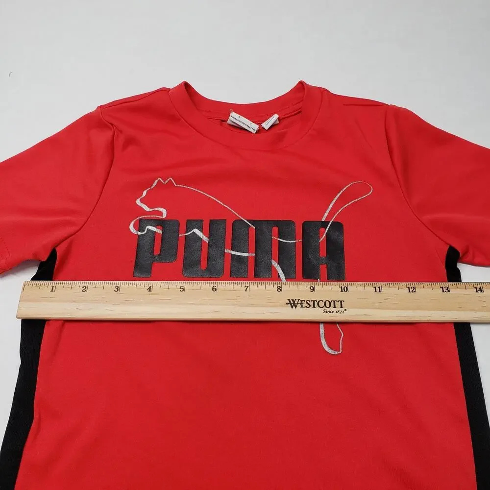 Puma 2-Piece Logo Tee & Shorts Set Boys 5 Red Outfit Casual Sportswear Athletic - Picture 8 of 16